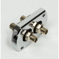 Bulkhead kit for dual hose with preassembled fittings