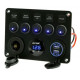 Multi-functions voltmeter 12V with USB ports and rocker switches